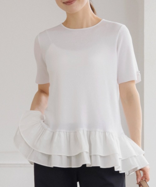Sono(ソーノ)の「【SONO/ソーノ】〔ファンクショナル Knit〕プリマハイブリッドプルオーバー(ニット/セーター・レディース・ブラック/ホワイト×ブラック/ネイビー/ホワイト/ブラック×ブラック・F)」の18枚目の写真