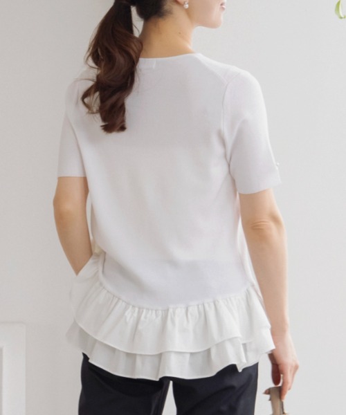 Sono(ソーノ)の「【SONO/ソーノ】〔ファンクショナル Knit〕プリマハイブリッドプルオーバー(ニット/セーター・レディース・ブラック/ホワイト×ブラック/ネイビー/ホワイト/ブラック×ブラック・F)」の19枚目の写真