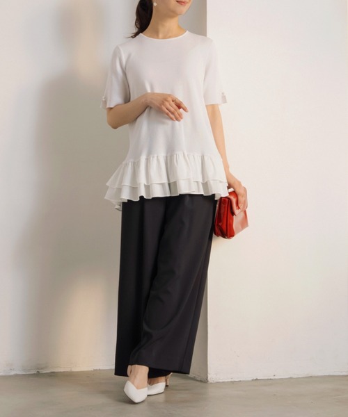 Sono(ソーノ)の「【SONO/ソーノ】〔ファンクショナル Knit〕プリマハイブリッドプルオーバー(ニット/セーター・レディース・ブラック/ホワイト×ブラック/ネイビー/ホワイト/ブラック×ブラック・F)」の21枚目の写真