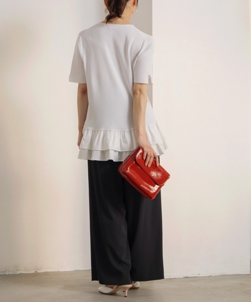 Sono(ソーノ)の「【SONO/ソーノ】〔ファンクショナル Knit〕プリマハイブリッドプルオーバー(ニット/セーター・レディース・ブラック/ホワイト×ブラック/ネイビー/ホワイト/ブラック×ブラック・F)」の22枚目の写真