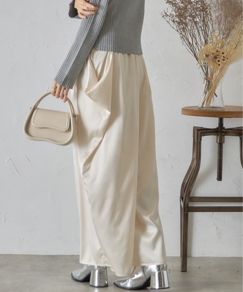 ZOZO限定】マットサテンワイドパンツ（その他パンツ