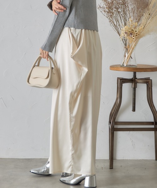 ZOZO限定】マットサテンワイドパンツ（その他パンツ