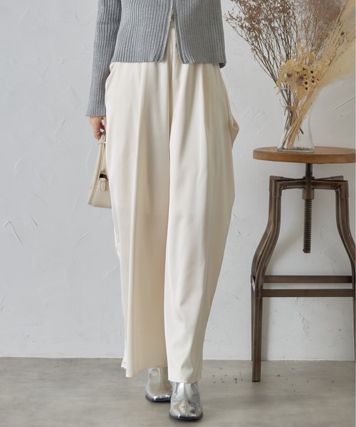 ZOZO限定】マットサテンワイドパンツ（その他パンツ