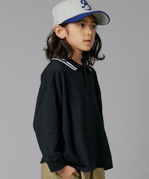 PAIRMANON STREET | 【PAIRMANON STREET】ライン入り ポロ襟 長袖 Tシャツ トップス 天竺(ポロシャツ)