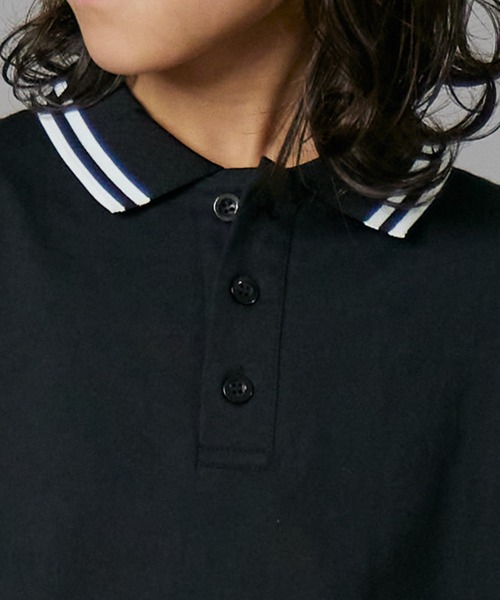 PAIRMANON STREET（ペアマノンストリート）の「【PAIRMANON STREET】ライン入り ポロ襟 長袖 Tシャツ トップス 天竺（ポロシャツ・キッズ・ホワイト/グリーン/ブラック・90/130/100/150/120/110/160/140）」の13枚目の写真