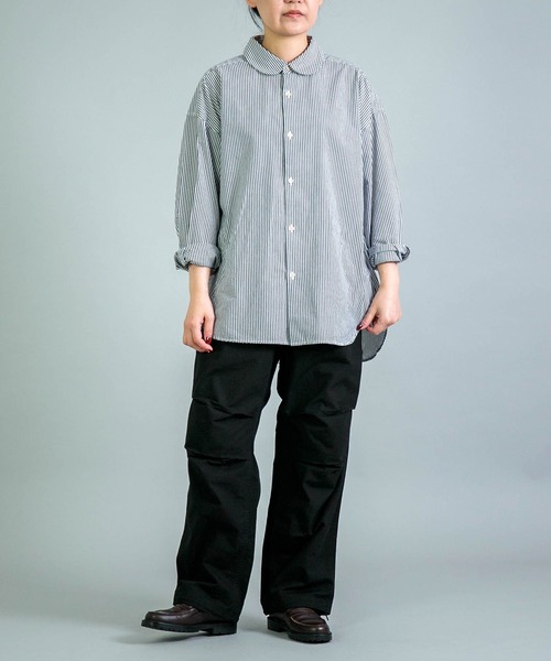 OMNIGOD（オムニゴッド）の「[OMNIGOD womens / オムニゴッド] リップストップ ミリタリーオーバーパンツ（カーゴパンツ・レディース・ブラック・0/1）」の3枚目の写真