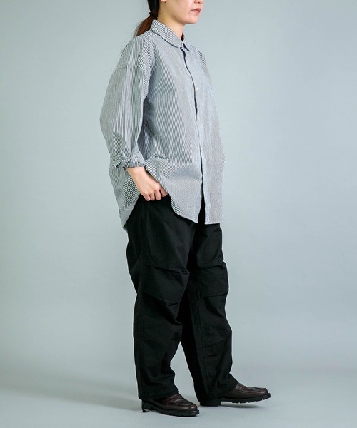 OMNIGOD（オムニゴッド）の「[OMNIGOD womens / オムニゴッド] リップストップ ミリタリーオーバーパンツ（カーゴパンツ・レディース・ブラック・0/1）」の4枚目の写真