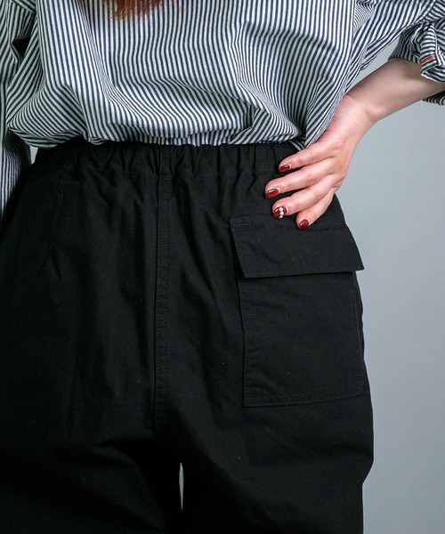 OMNIGOD（オムニゴッド）の「[OMNIGOD womens / オムニゴッド] リップストップ ミリタリーオーバーパンツ（カーゴパンツ・レディース・ブラック・0/1）」の12枚目の写真
