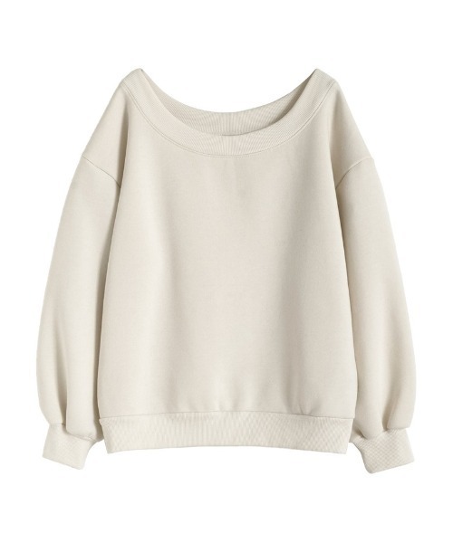 Re:EDIT（リエディ）の「裏起毛マルチウェイスウェットトップス（スウェット・レディース・アイボリー/ブラック/杢グレー・LARGE/MEDIUM）」の8枚目の写真
