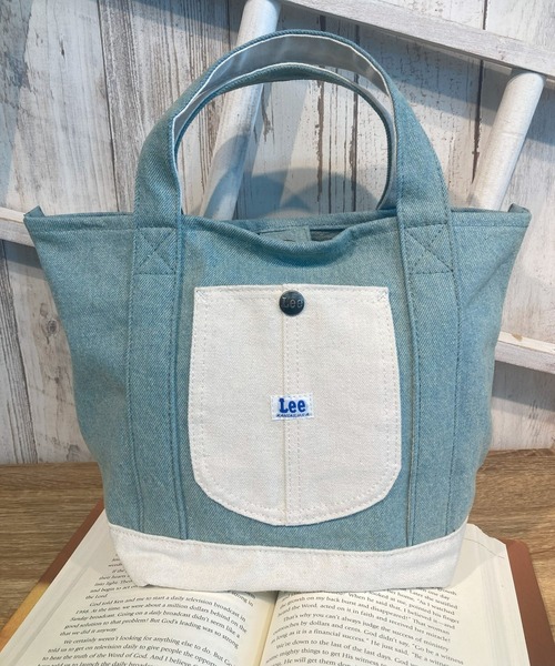 Lee/リー カバーオール ポケット ミニトート バッグ/COW カウ柄 デニム