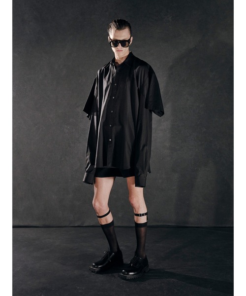 JOHN LAWRENCE SULLIVAN(ジョンローレンスサリバン)の「BROADCLOTH DOUBLE SLEEVE SHIRT(シャツ/ブラウス・メンズ・ブラック/ホワイト・44/46/48)」の4枚目の写真