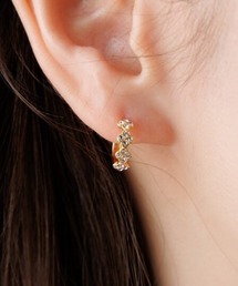 flower | ビジューフープピアス(ピアス（片耳用）)