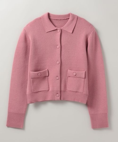 JEANASIS（ジーナシス）の「ショルダーパッドショートカーディガン/323174（カーディガン/ボレロ・レディース・ブルー系その他/アイボリー/ピンク/ブラック・FREE）」の4枚目の写真