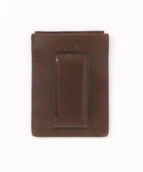 フォッシル カード入れ メンズ レザー ブラウン ML3812201（名刺