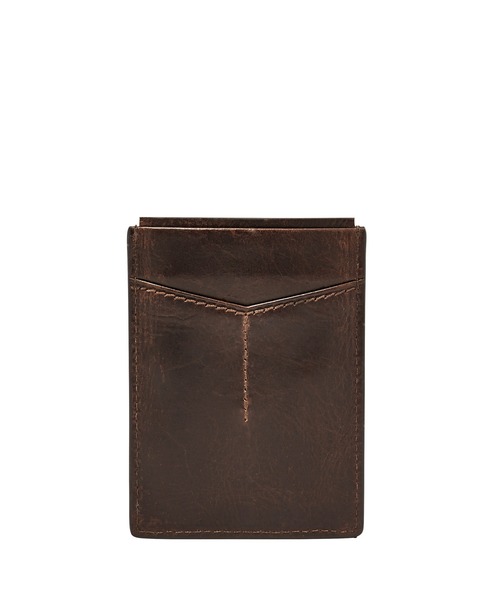 フォッシル カード入れ メンズ レザー ブラウン ML3812201（名刺