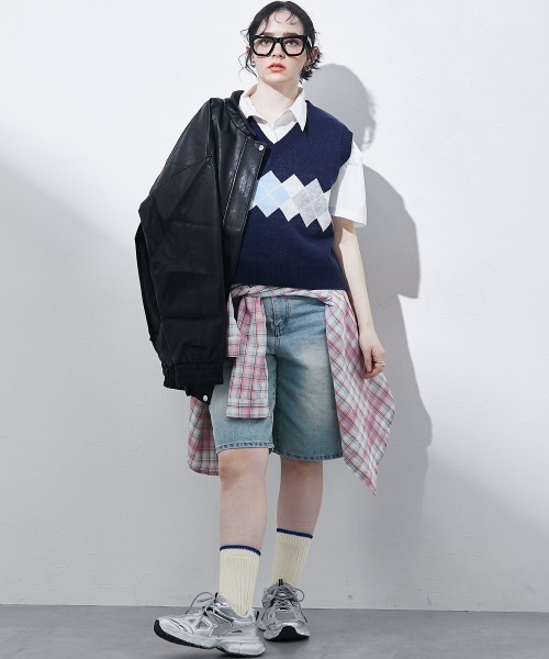 TTOL(トール)の「ルーズシルエット半袖シャツ(シャツ/ブラウス・レディース・オフホワイト/ピンク・FREE)」の8枚目の写真