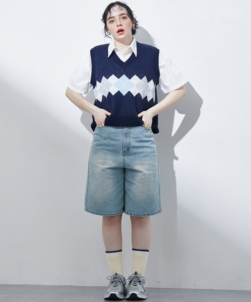 TTOL(トール)の「ルーズシルエット半袖シャツ(シャツ/ブラウス・レディース・オフホワイト/ピンク・FREE)」の10枚目の写真