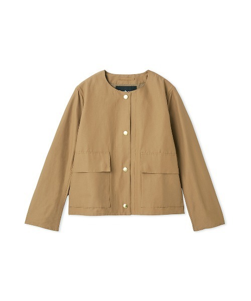 Barbour（バブアー）の「ラウンド ノーカラー ライトウェイト ジャケット"Japan Exclusive"（ノーカラージャケット・レディース・ブラック/ベージュ/ライトベージュ・SMALL/MEDIUM）」の19枚目の写真