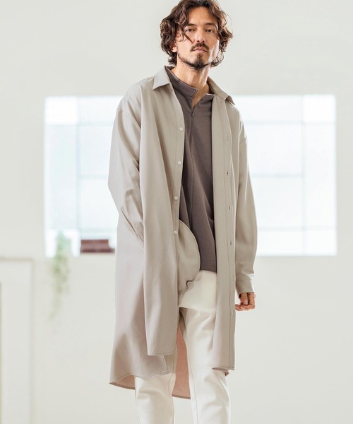 Magine（マージン）の「ms5978- Skipper & pullover design Long Shirts ロングシャツ（シャツ/ブラウス・メンズ・チャコール/ブラック/ライトベージュ・44/46/48）」の13枚目の写真