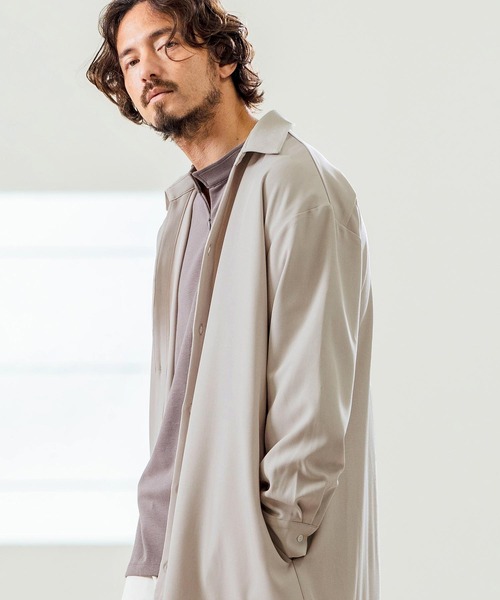 Magine（マージン）の「ms5978- Skipper & pullover design Long Shirts ロングシャツ（シャツ/ブラウス・メンズ・チャコール/ブラック/ライトベージュ・44/46/48）」の16枚目の写真