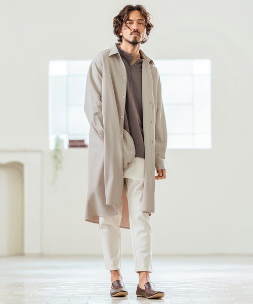 Magine（マージン）の「ms5978- Skipper & pullover design Long Shirts ロングシャツ（シャツ/ブラウス・メンズ・チャコール/ブラック/ライトベージュ・44/46/48）」の18枚目の写真