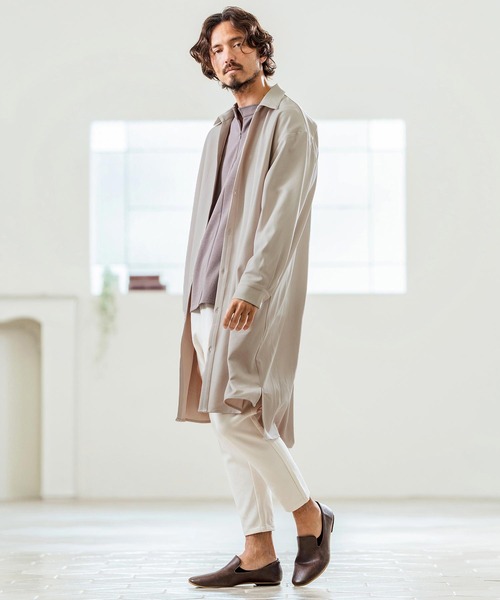 Magine（マージン）の「ms5978- Skipper & pullover design Long Shirts ロングシャツ（シャツ/ブラウス・メンズ・チャコール/ブラック/ライトベージュ・44/46/48）」の20枚目の写真