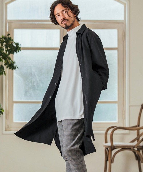 Magine（マージン）の「ms5978- Skipper & pullover design Long Shirts ロングシャツ（シャツ/ブラウス・メンズ・チャコール/ブラック/ライトベージュ・44/46/48）」の21枚目の写真