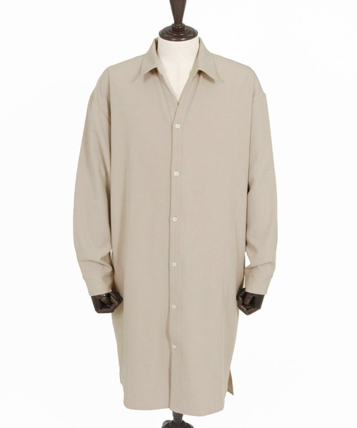 Magine（マージン）の「ms5978- Skipper & pullover design Long Shirts ロングシャツ（シャツ/ブラウス・メンズ・チャコール/ブラック/ライトベージュ・44/46/48）」の12枚目の写真