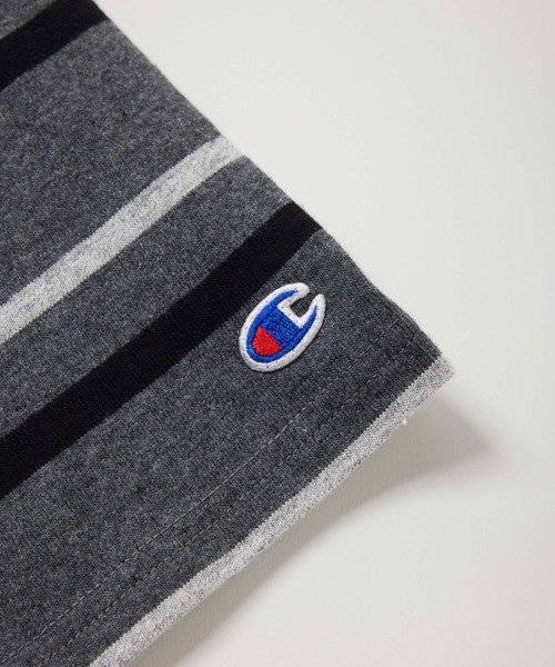Champion(チャンピオン)の「【Champion/チャンピオン】直営限定コレクション メンズ ショートスリーブボーダーTシャツ(Tシャツ/カットソー・メンズ・ヘザーチャコール/グレー/ブラウン系その他・X-LARGE/LARGE/MEDIUM/SMALL)」の8枚目の写真
