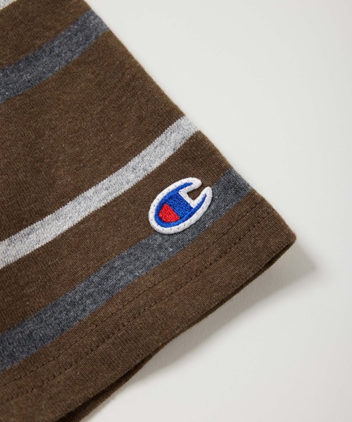 Champion(チャンピオン)の「【Champion/チャンピオン】直営限定コレクション メンズ ショートスリーブボーダーTシャツ(Tシャツ/カットソー・メンズ・ヘザーチャコール/グレー/ブラウン系その他・X-LARGE/LARGE/MEDIUM/SMALL)」の12枚目の写真