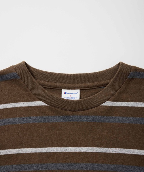 Champion(チャンピオン)の「【Champion/チャンピオン】直営限定コレクション メンズ ショートスリーブボーダーTシャツ(Tシャツ/カットソー・メンズ・ヘザーチャコール/グレー/ブラウン系その他・X-LARGE/LARGE/MEDIUM/SMALL)」の13枚目の写真