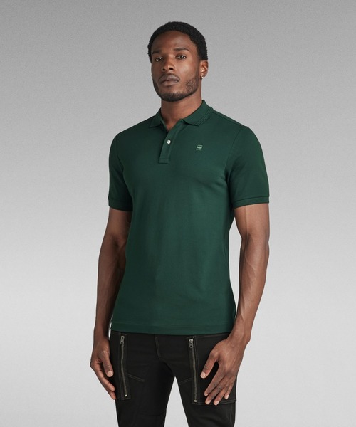 G-STAR(ジースター)の「DUNDA SLIM POLO/ワンポイントロゴポロシャツ(ポロシャツ・メンズ・ブラウン系その他/グリーン・LARGE/X-LARGE/SMALL/MEDIUM/XX-LARGE)」の10枚目の写真
