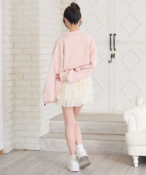 ems excite(エムズエキサイト)の「レースリボントラックJK(Tシャツ/カットソー・レディース・ピンク/ホワイト系その他/ダークグレー・FREE)」の12枚目の写真