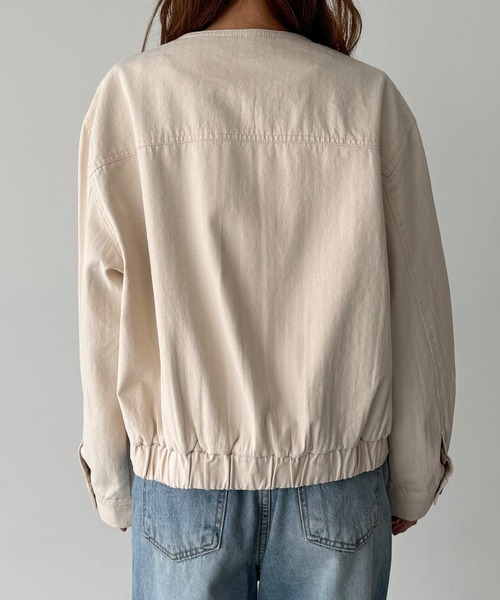 CANAL JEAN(キャナルジーン)の「El mar ヘリンボーンノーカラージャケット(ノーカラージャケット・レディース・キナリ・ONE SIZE)」の8枚目の写真