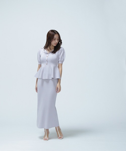 NATURAL BEAUTY BASIC(ナチュラルビューティーベーシック)の「◇ペプラムニット&スカートセット(ワンピース・レディース・グレー/ブラック・MEDIUM/P/S)」の12枚目の写真