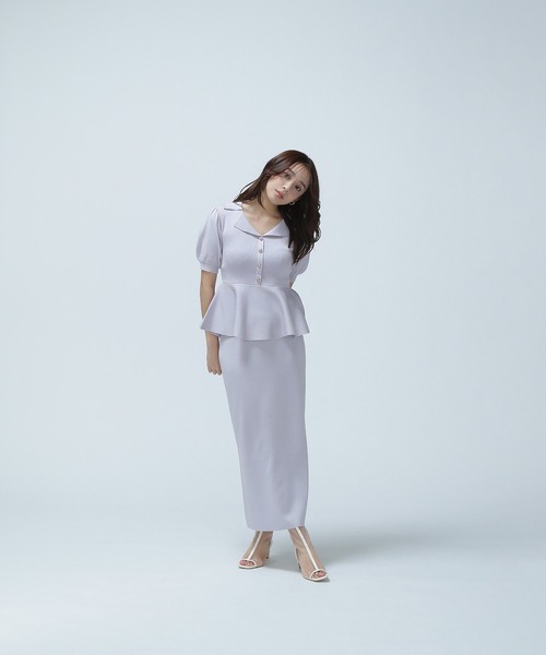 NATURAL BEAUTY BASIC(ナチュラルビューティーベーシック)の「◇ペプラムニット&スカートセット(ワンピース・レディース・グレー/ブラック・MEDIUM/P/S)」の16枚目の写真