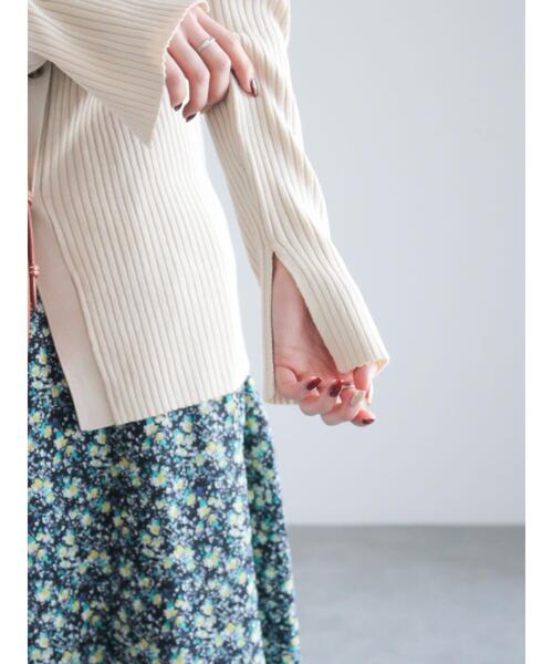 Te chichi（テチチ）の「リブポロカラーニットカーディガン《2025spring catalog item》（カーディガン/ボレロ・レディース・チャコールグレー/グレー/ラベンダー・F）」の6枚目の写真