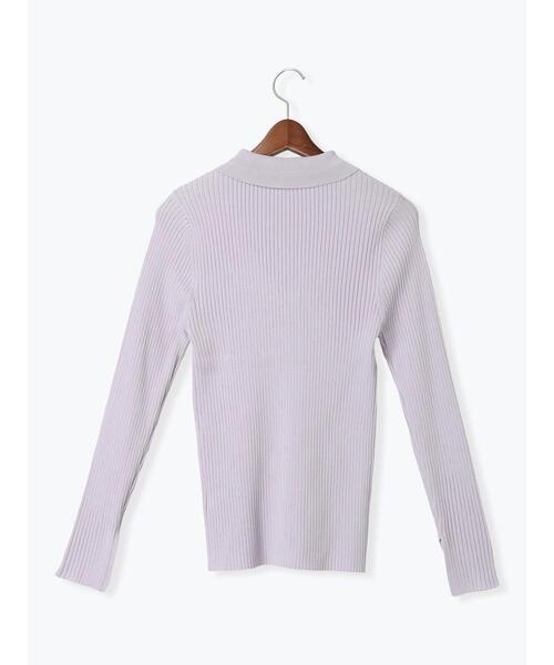 Te chichi（テチチ）の「リブポロカラーニットカーディガン《2025spring catalog item》（カーディガン/ボレロ・レディース・チャコールグレー/グレー/ラベンダー・F）」の10枚目の写真