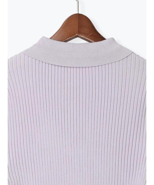 Te chichi（テチチ）の「リブポロカラーニットカーディガン《2025spring catalog item》（カーディガン/ボレロ・レディース・チャコールグレー/グレー/ラベンダー・F）」の14枚目の写真