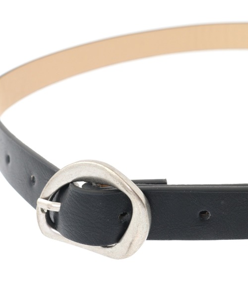 Green　Parks（グリーンパークス）の「ETS.クラフトテイストベルト（ベルト・レディース・ブラック/ベージュ・FREE）」の4枚目の写真