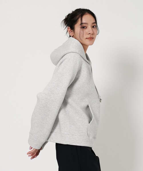 BEAUTY&YOUTH UNITED ARROWS（ビューティーアンドユースユナイテッドアローズ）の「コットンダンボール フーディ（パーカー・レディース・ライトグレー/ブラック・FREE）」の4枚目の写真