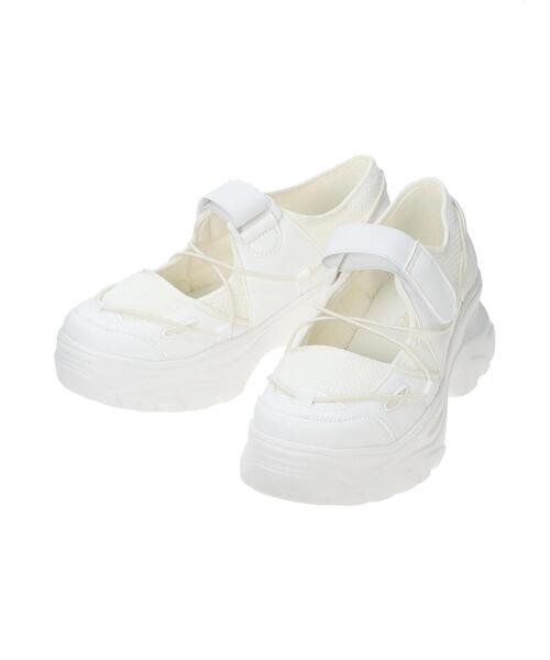 ehka sopo(エヘカソポ)の「ストラップスニーカー(スニーカー・レディース・ブラック/オフホワイト/グレー・M/L)」の17枚目の写真