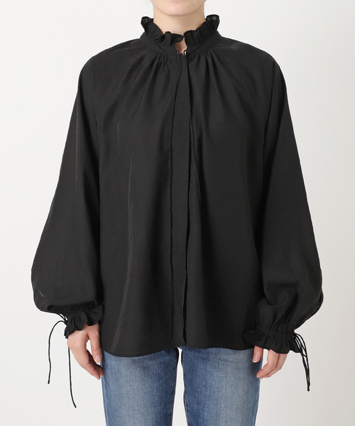 Spick & Span（スピックアンドスパン）の「《追加》ハイブリットフリルリボンブラウス（シャツ/ブラウス・レディース・ベージュ系その他/ベージュ/ブラック・FREE）」の20枚目の写真