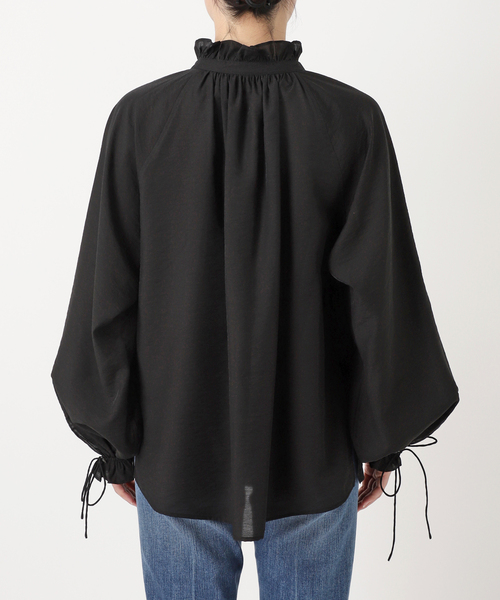 Spick & Span（スピックアンドスパン）の「《追加》ハイブリットフリルリボンブラウス（シャツ/ブラウス・レディース・ベージュ系その他/ベージュ/ブラック・FREE）」の22枚目の写真