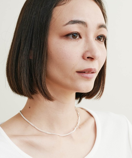 セール】Magine:SILVER 925KIHEI & CUT AZUKI CHAIN MIX