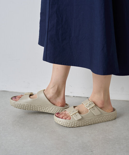 BEARDSLEY（ビアズリー）の「リカバリーサンダル(ダブルベルト)（サンダル・レディース・ベージュ/ブラック・SMALL/LARGE/MEDIUM）」の19枚目の写真