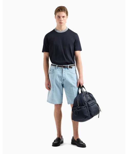 EMPORIO ARMANI（エンポリオアルマーニ）の「【エンポリオ アルマーニ】Tシャツ ジャージー トリムクルーネック（Tシャツ/カットソー・メンズ・ネイビー/グレー・LARGE/MEDIUM/SMALL/X-LARGE/X-SMALL/XX-LARGE/XXX-LARGE/XX-SMALL）」の5枚目の写真