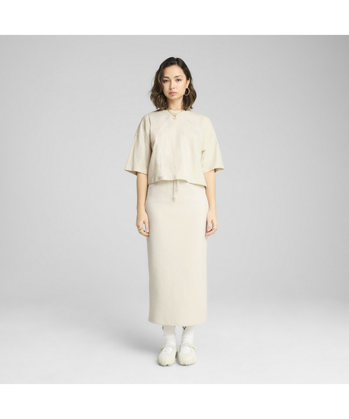 PUMA（プーマ）の「PUMA プーマ ウィメンズ ワードローブ ESS オーバーサイズ ショート 半袖 Tシ（Tシャツ/カットソー・レディース・オフホワイト/ブラック/パープル/カーキ・X-SMALL/MEDIUM/SMALL/LARGE/X-LARGE）」の12枚目の写真