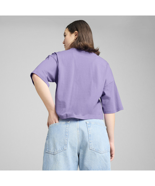 PUMA（プーマ）の「PUMA プーマ ウィメンズ ワードローブ ESS オーバーサイズ ショート 半袖 Tシ（Tシャツ/カットソー・レディース・オフホワイト/ブラック/パープル/カーキ・X-SMALL/MEDIUM/SMALL/LARGE/X-LARGE）」の15枚目の写真