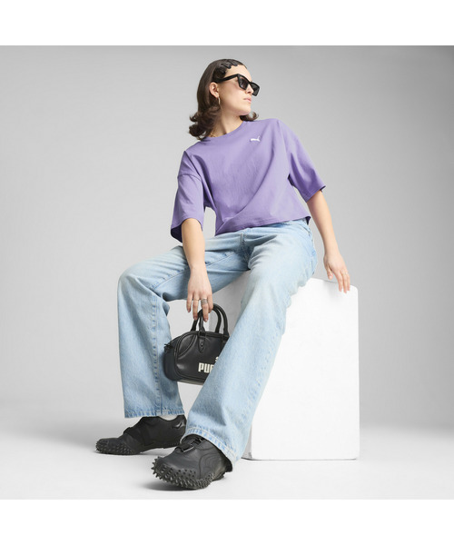 PUMA（プーマ）の「PUMA プーマ ウィメンズ ワードローブ ESS オーバーサイズ ショート 半袖 Tシ（Tシャツ/カットソー・レディース・オフホワイト/ブラック/パープル/カーキ・X-SMALL/MEDIUM/SMALL/LARGE/X-LARGE）」の16枚目の写真